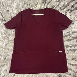 Burgundy FIGS Scrub Top